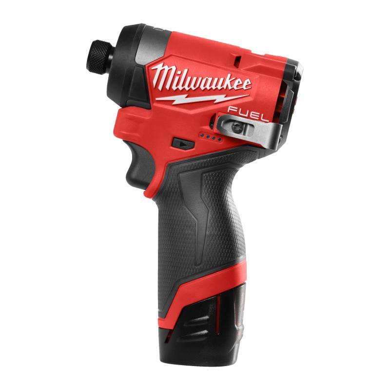 MILWAUKEE M12 FID2 Avvitatore Ad Impulsi Compatto Attacco 1/4" Hex M12 Fuel Con o Senza Batteria 2Ah — Batteria 2.0 AH