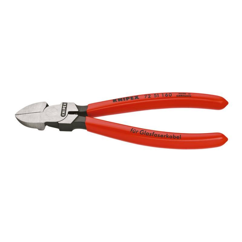 KNIPEX 72 51 160 Tronchese per conduttori di fibre ottiche (cavi a fibre ottiche) rivestiti in resina sintetica 160 mm
