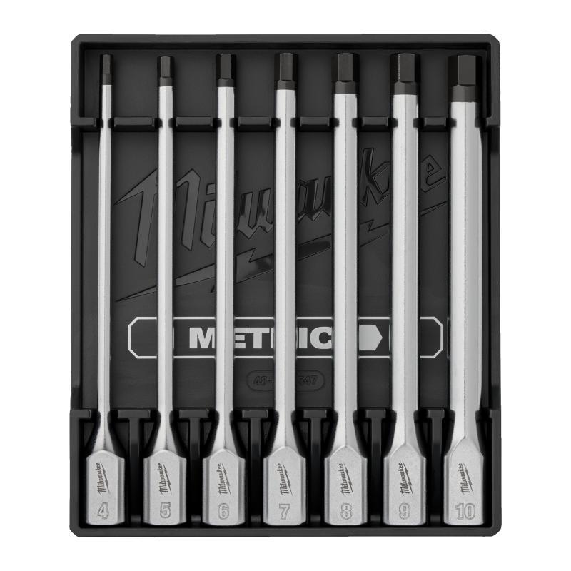 Set Buss. Inserti Lunghi Hex 3/8" - 7 Pz - Milwaukee 4932500435