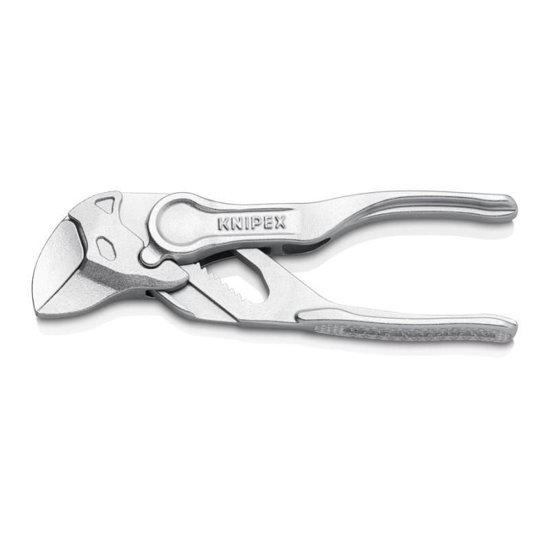 KNIPEX 86 04 100 BK Pinza chiave XS pinza e chiave in un unico utensile superficie ruvida con stampa cromata 100 mm in blister