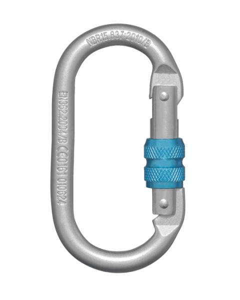 Moschettone Ovale 981 in Acciaio Tropicalizzato con Chiusura Screw-Lock - Alta Resistenza alla Nebbia Salina - Rossini N061