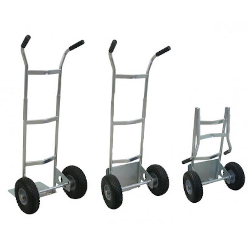 Carrello Pieghevole Zincato Ruote Antiforatura Portata 250Kg