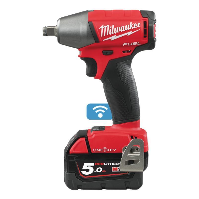 Avv. A Impulsi Compatto 18 Volt 1/2" 5,0Ah Tecnologia Fuel One Key Valigetta Heavyduty Con Anello Frizione F - M18 Oneiwf12-502X - Milwaukee 4933451374