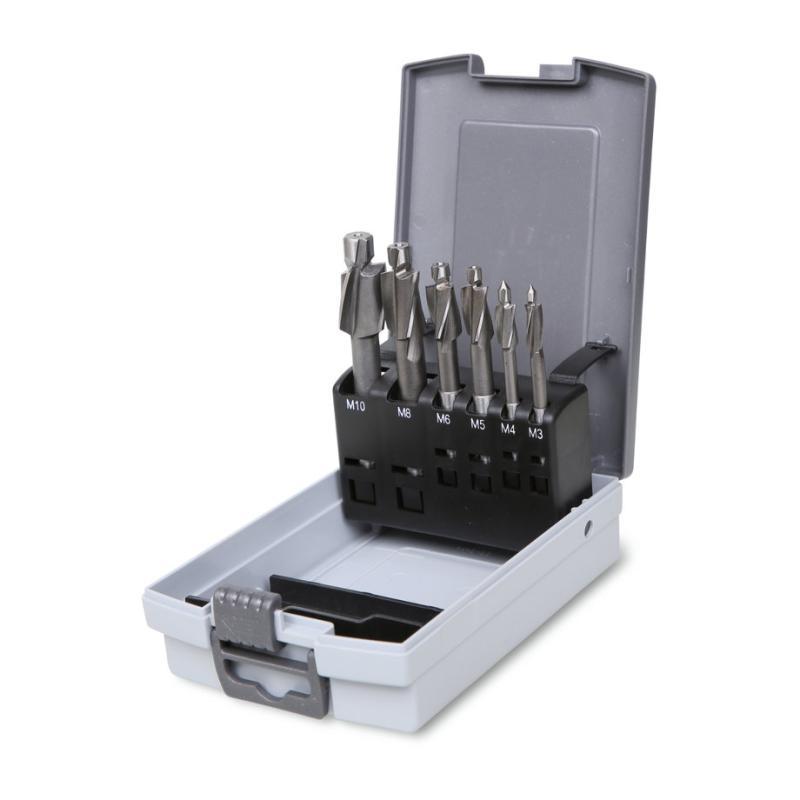 Serie Di 6 Svasatori Con Perno Guida Grado Fine In Acciaio Hss 421/SP6 Beta 004210019