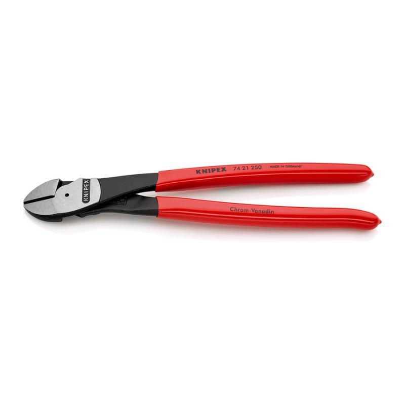 KNIPEX 74 21 250 Tronchese laterale per meccanica tipo forte rivestiti in resina sintetica atramentata nera 250 mm