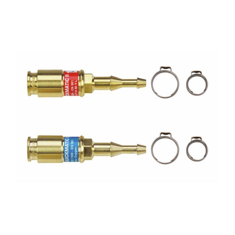 Innesto Rapido QUICKMATIC Kit 2 Femmine Per Collegamento Tra Tubi GAS Combustibile e Ossigeno SAF-FRO