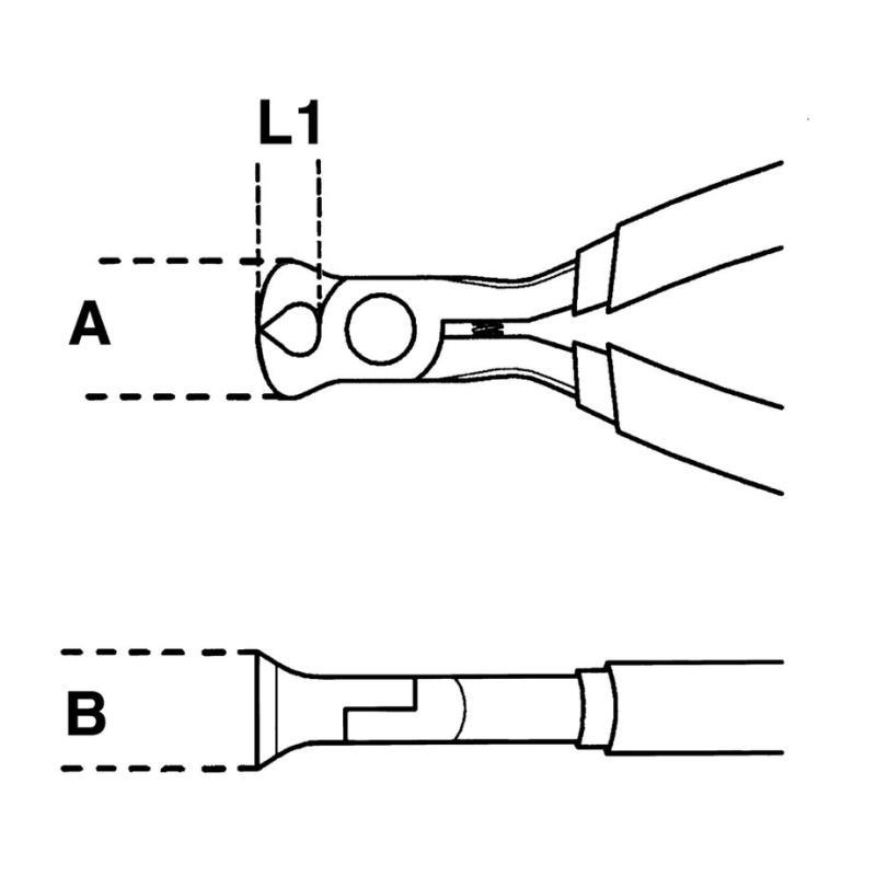 Tronchese Per Elettronica A Taglienti Frontali Normali Impugnatura Bimateriale 1190BM Beta 011900113
