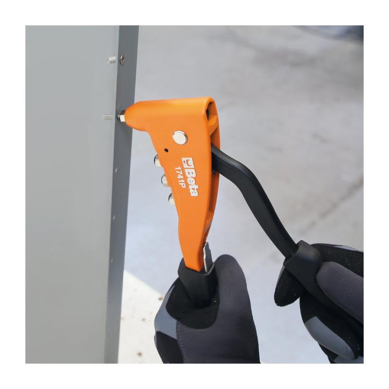 Rivettatrice Ad Alte Prestazioni Fornita Con 4 Testine Intercambiabili 1741P Ø mm Beta 017410303
