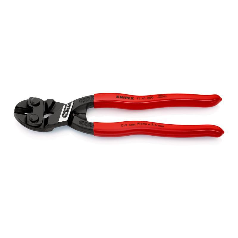 KNIPEX 71 41 200 SB CoBolt® Tronchese a doppia leva rivestiti in resina sintetica atramentata nera 200 mm in confezione Self-service