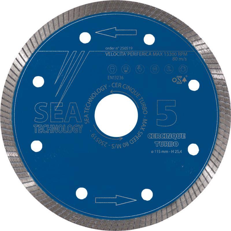 Disco Diamantato Per Ceramica CER CINQUE TURBO SEA TECHNOLOGY