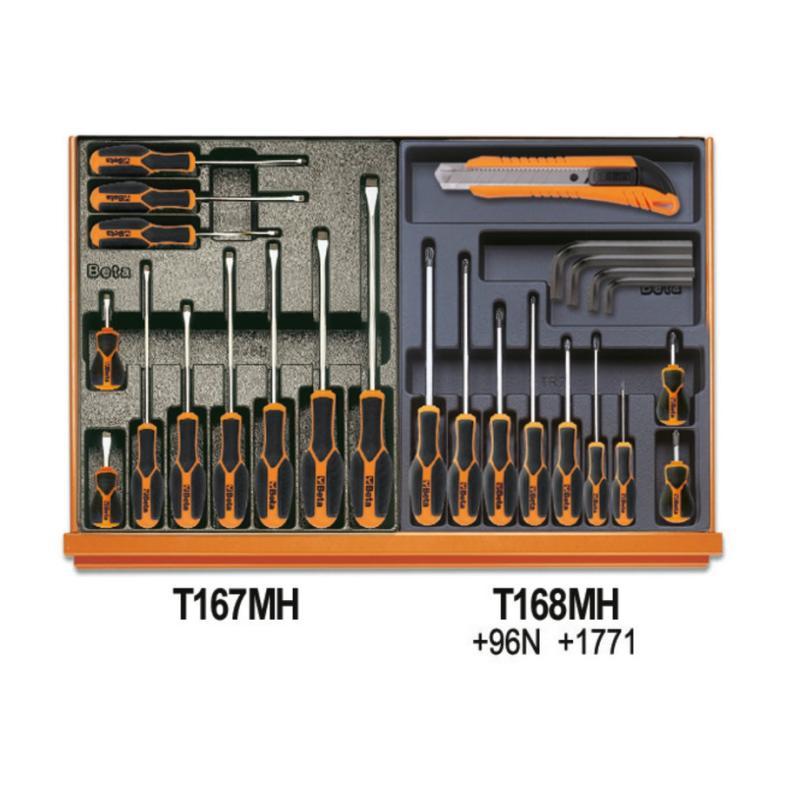 Assortimento Di 193 Utensili Per Autoriparazione In Termoformato Rigido In Abs 5908VG/2T Beta 059081017