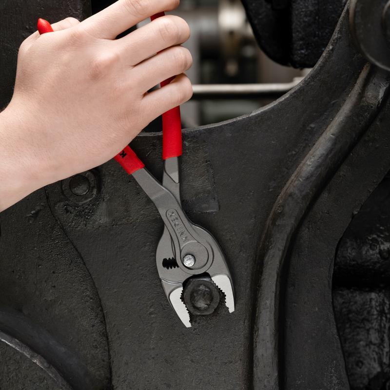 KNIPEX 82 01 250 TwinGrip Pinza a presa frontale e laterale rivestiti in resina sintetica antiscivolo bonderizzata grigia 250 mm