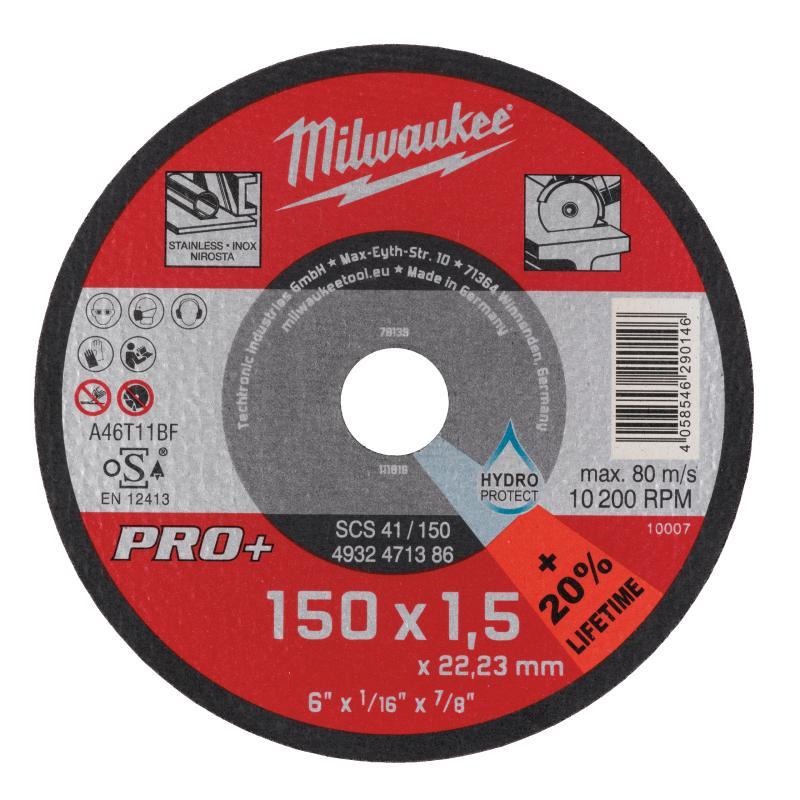 Dischi Da Taglio Sottili Pro - Milwaukee — MOLE DA TAGLIO SCS41D 150x1.5mm - PRO+