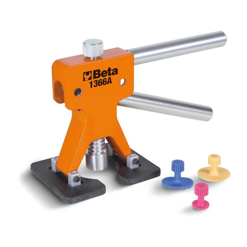 Attrezzo Levabolli Con Kit Di 19 Funghetti Di Plastica Da Utilizzare Con Colla A Caldo Per Superfici Verniciate 1851Vk-12V 1366A Beta 013660200