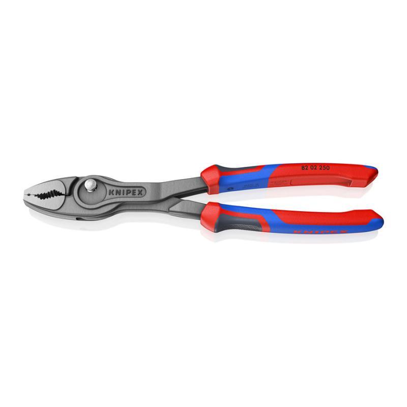 KNIPEX 82 02 250 TwinGrip Pinza a presa frontale e laterale con manici comfort bonderizzata grigia 250 mm