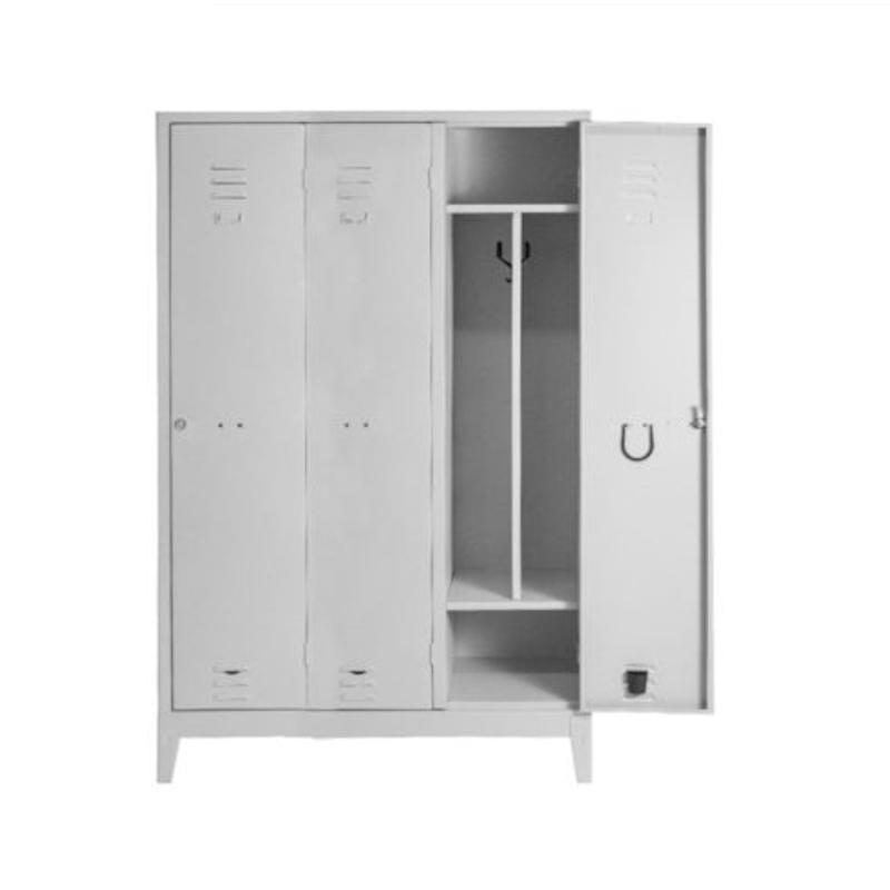Armadio Sporco/Pulito Tetto Piano 3 Posti Con Porta Scarpe