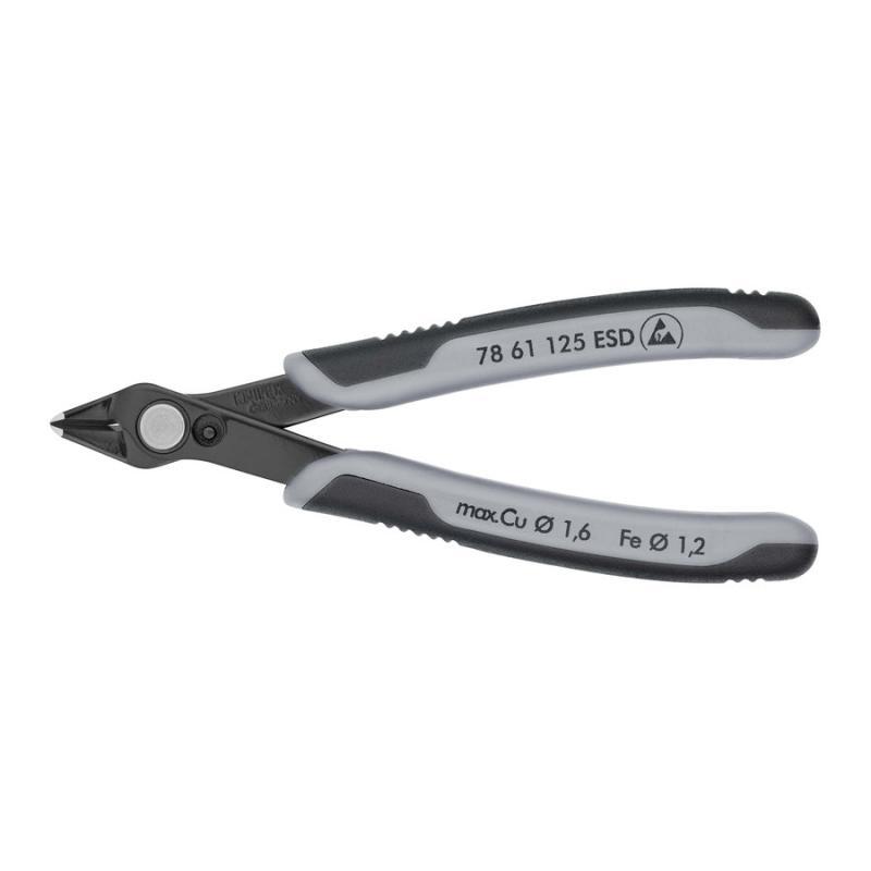 KNIPEX 78 61 125 ESD Electronic Super Knips® ESD con impugnature multicomponente brunita 125 mm