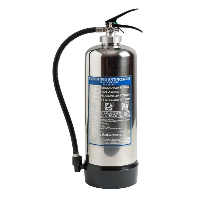 Estintore En 3/7 In Acciaio Inox Polvere Kg 6 43A-233BC