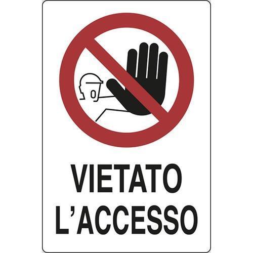 Cartello In Alluminio Vietato L'Accesso Cm 30x20