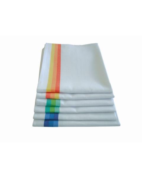 Strofinaccio in 100% Cotone Tinto in Filo, Set da 6 Pezzi (3 Colori) - Misure 50x70 cm - Rossini R100
