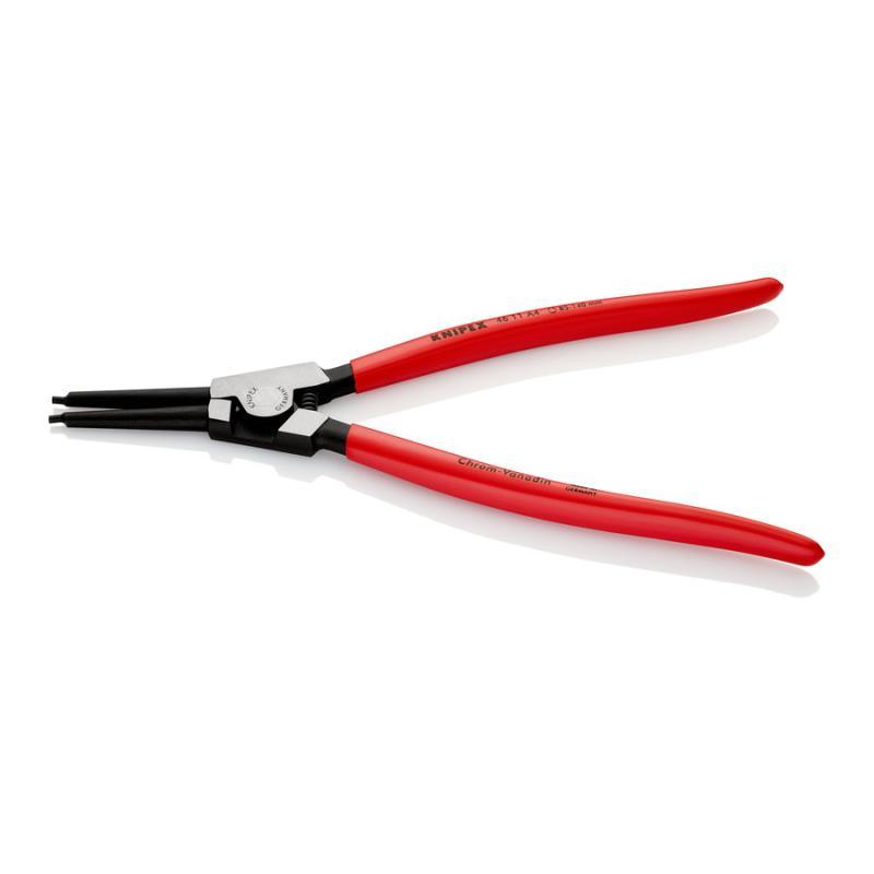 KNIPEX 46 11 A4 SB Pinza per anelli di sicurezza per anelli di sicurezza esterni su alberi rivestiti in resina sintetica atramentata nera 320 mm in confezione Self-service