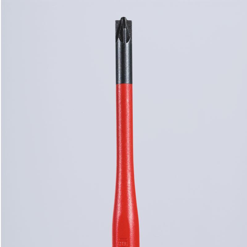 KNIPEX 98 25 01 SLS Giraviti (Slim) PlusMinus Pozidriv® impugnatura isolante, in materiale bicomponente, collaudato VDE brunita 187 mm