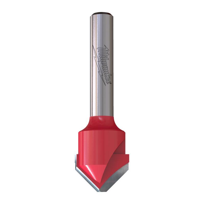 Fresa Per Intagli A V - Milwaukee — FRESA X INTAGLI A 90 GR (ALU) S=8 D=18x7.4x60MM
