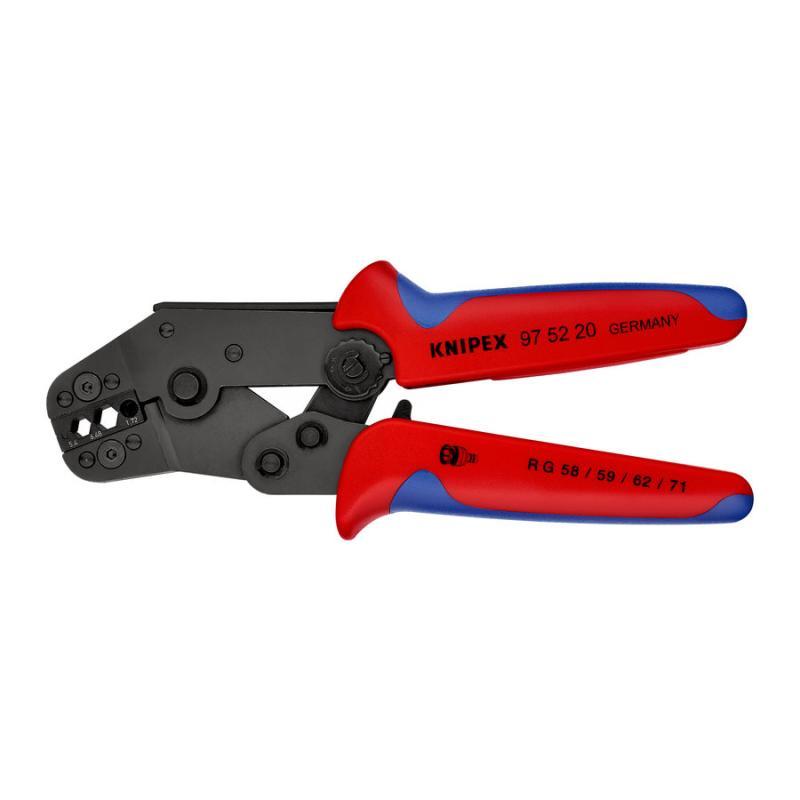 KNIPEX 97 52 20 Pinza per capicorda versione corta con impugnature multicomponente brunita 195 mm