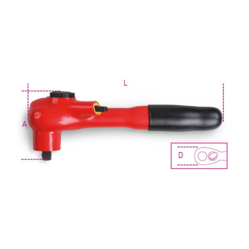 Cricchetto Reversibile Con Attacco Quadro Maschio 3/8” 910MQ/55 Beta 009100808