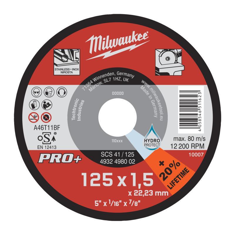 Dischi Da Taglio Sottili Pro - Milwaukee — MOLE DA TAGLIO SCS41D 125x1.5mm - PRO+