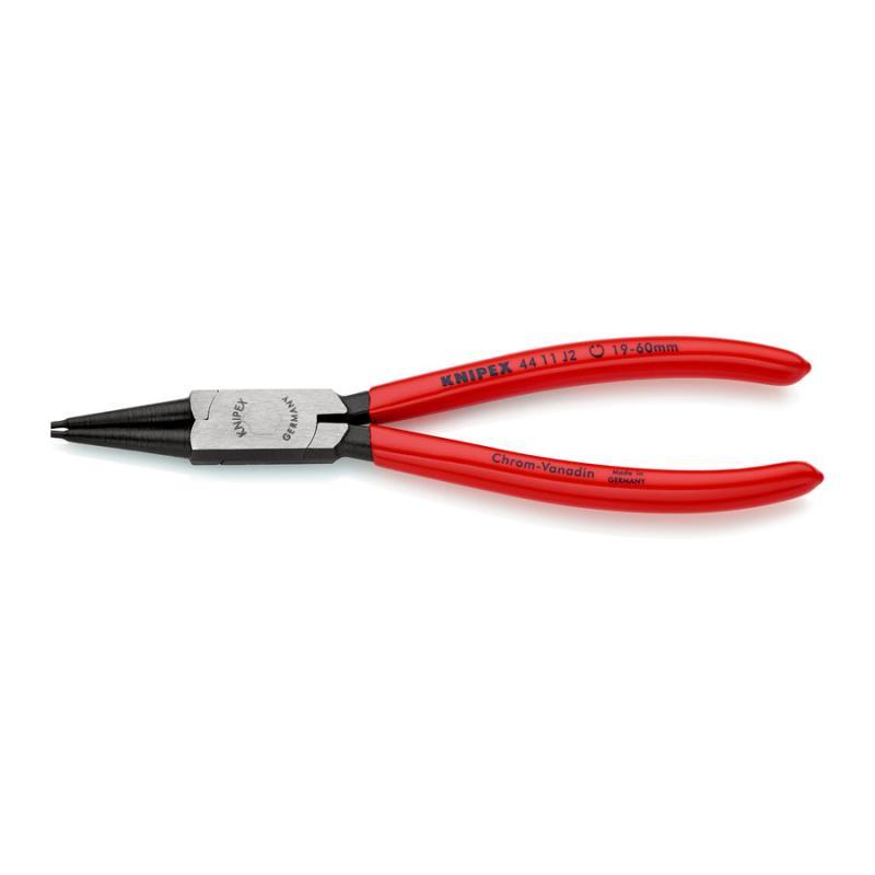 KNIPEX 44 11 J2 Pinza per anelli di sicurezza per anelli di sicurezza interni a fori rivestiti in resina sintetica atramentata nera 180 mm