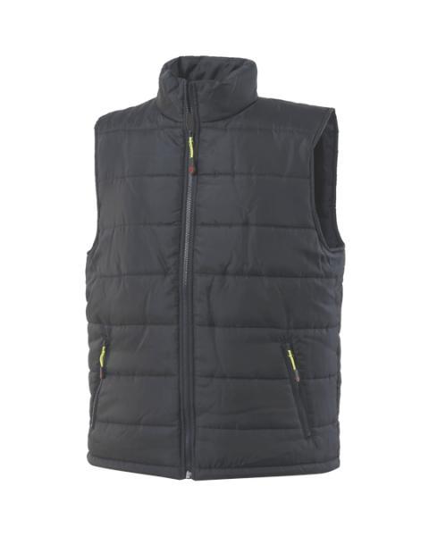 Gilet Oliver Imbottito con Zip - Rossini HH251 — Grigio / 4XL