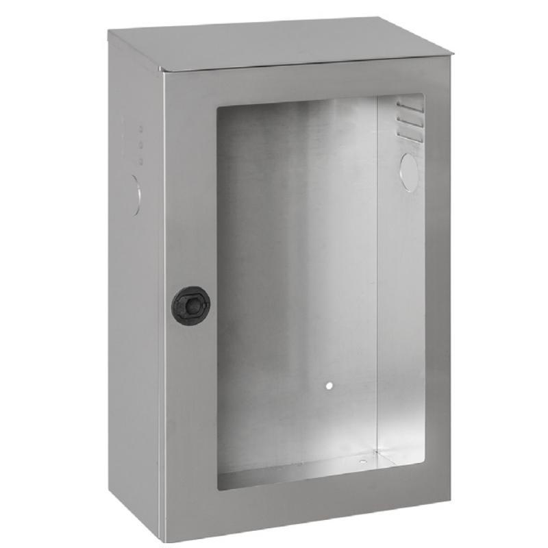 Cassetta UNI 45 Con Portello Per Lastra Safe Window (Esclusa) INOX