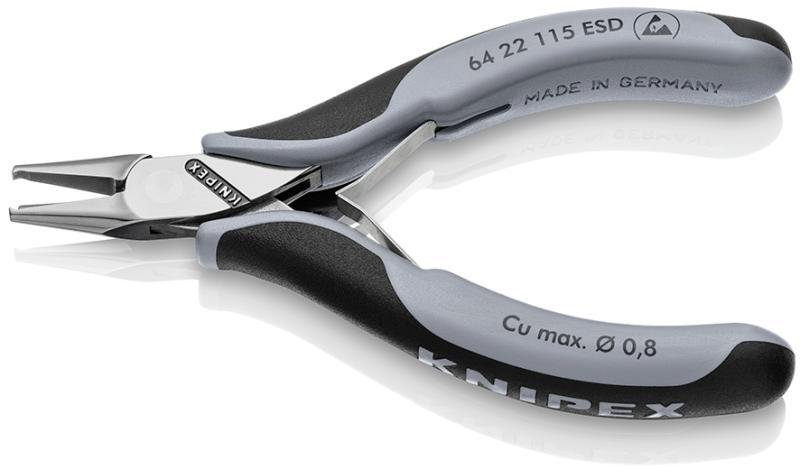 KNIPEX 64 22 115 ESD Tronchese per elettronica ESD - con tagliente frontale con impugnature multicomponente 115 mm