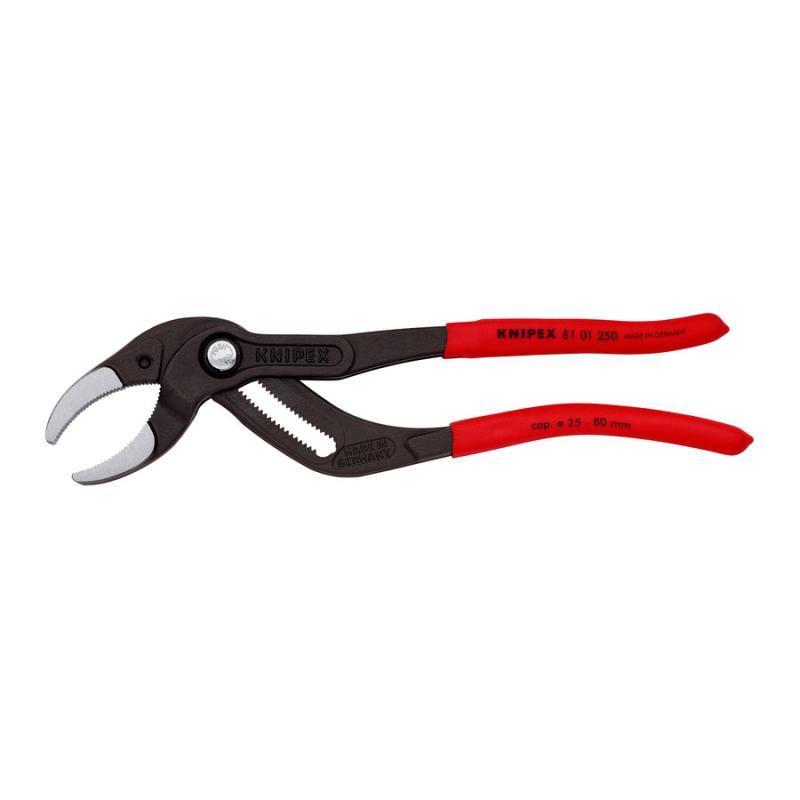 KNIPEX 81 01 250 Pinza per sifone e connettore rivestiti in resina sintetica antiscivolo atramentata nera 250 mm