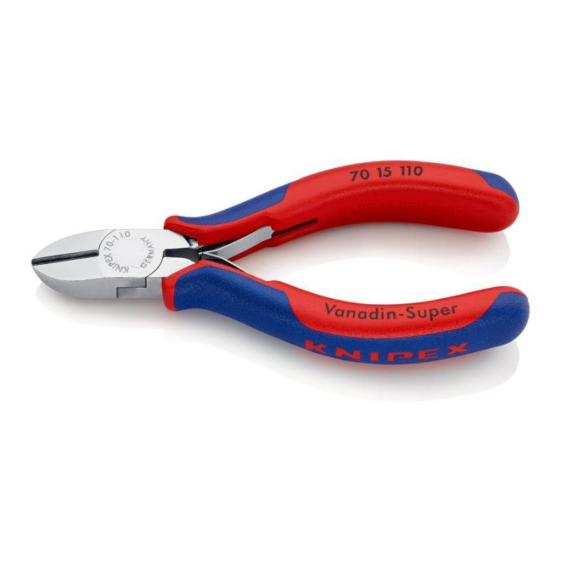 KNIPEX 70 15 110 Tronchese laterale con impugnature multicomponente cromata 110 mm