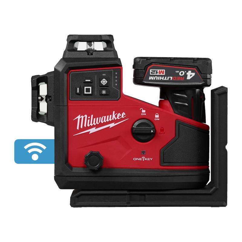 Laser Lineare Verde A Tre Linee 360° Con Autoallineamento 4.0Ah - M12 A3Plo-401C - Milwaukee 4933499002