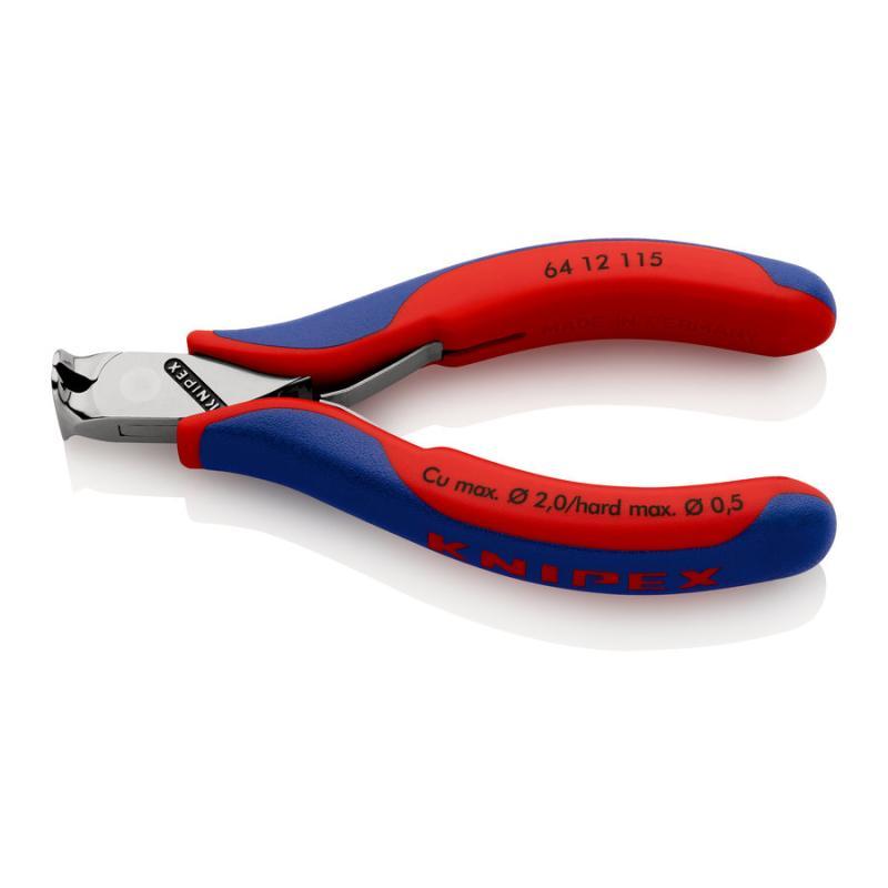 KNIPEX 64 12 115 Tronchese per elettronica con tagliente frontale con impugnature multicomponente 115 mm