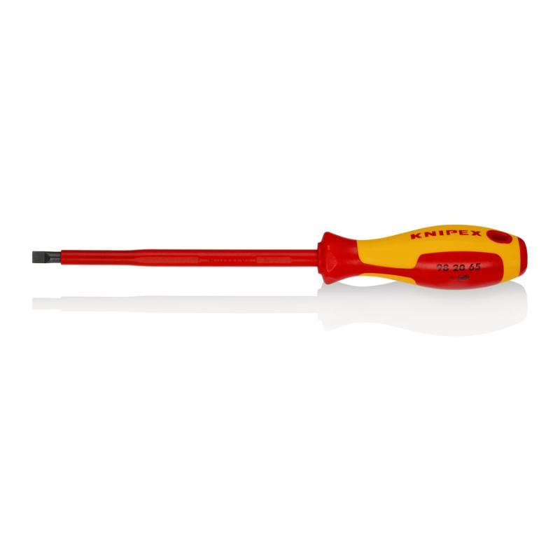 KNIPEX 98 20 65 Giraviti per elettricisti per viti con intaglio impugnatura isolante, in materiale bicomponente, collaudato VDE brunita 262 mm