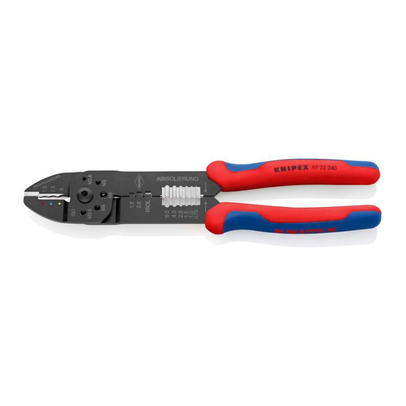 KNIPEX 97 22 240 SB Pinza per capicorda con impugnature multicomponente verniciata nera 240 mm in confezione Self-service