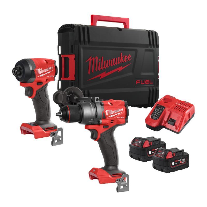 Kit M18 Fuel Trapano E Avvitatore Impulsi 1/4 Hex Fpd3 + Fid3 - M18 FPP2A3-502X - Milwaukee 4933480873
