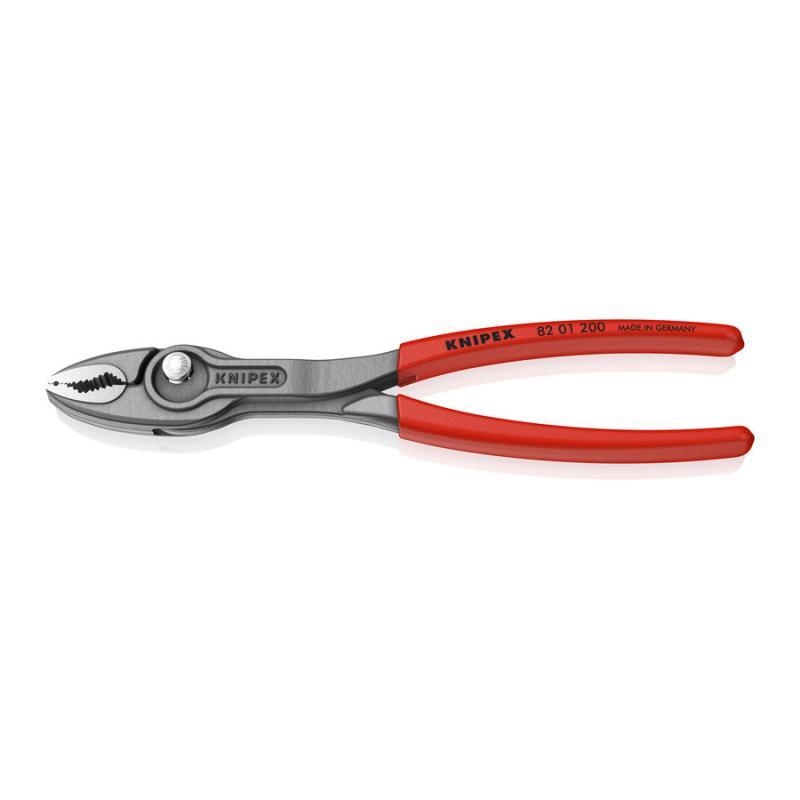 KNIPEX 82 01 200 SB TwinGrip Pinza a presa frontale e laterale rivestiti in resina sintetica antiscivolo bonderizzata grigia 200 mm in confezione Self-service