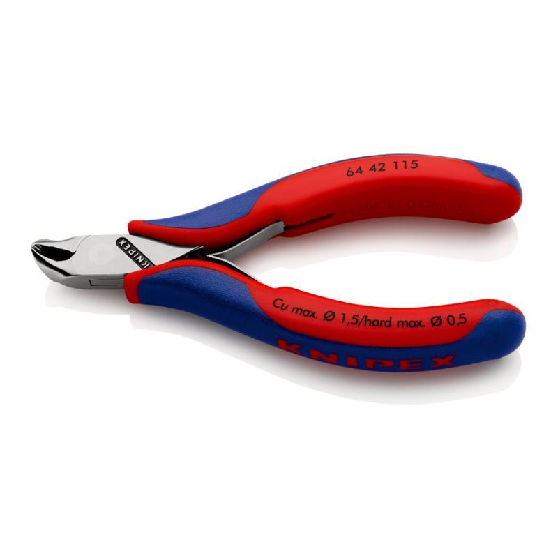 KNIPEX 64 42 115 Tronchese per elettronica con tagliente frontale con impugnature multicomponente 115 mm