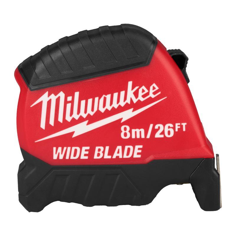 Flessometro Wide Blade - Milwaukee — FLESSOMETRO WIDE BLADE 8 m/26ft (metric/imp.)