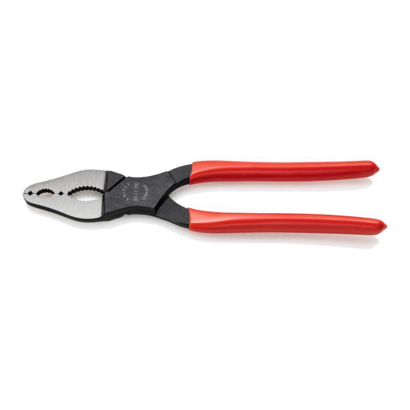 KNIPEX 84 11 200 Pinza per coni delle biciclette e delle moto rivestiti in resina sintetica atramentata nera 200 mm