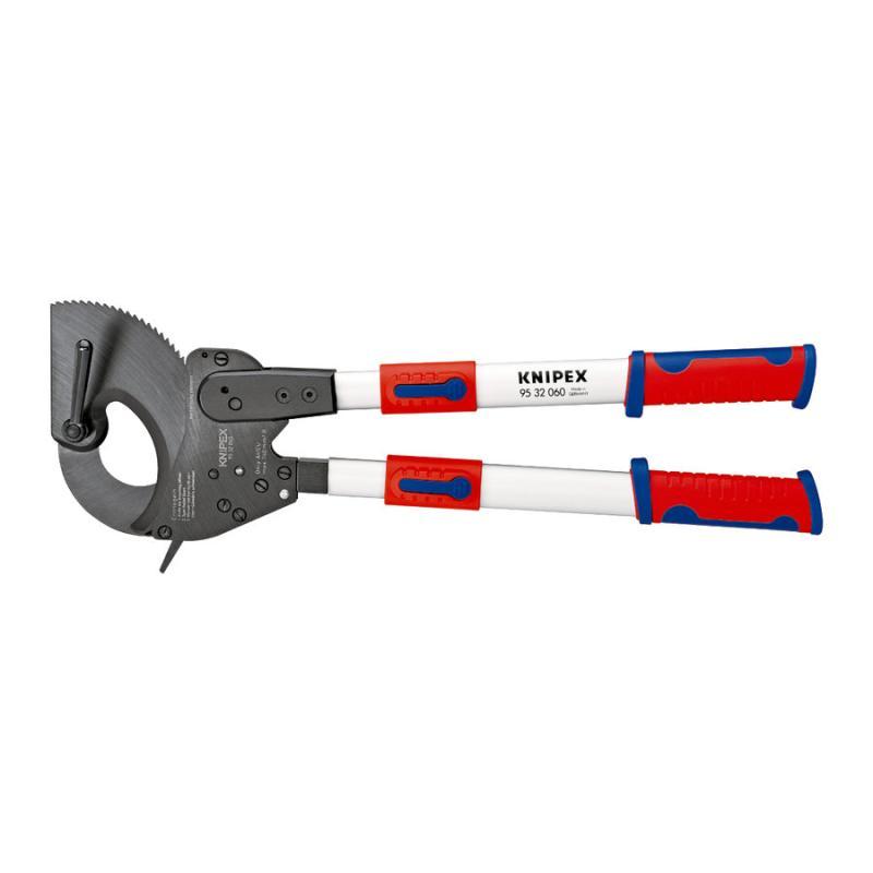 KNIPEX 95 32 060 Cesoia a cremagliera (sistema a cricchetto) con manici telescopici con impugnature multicomponente 630 mm