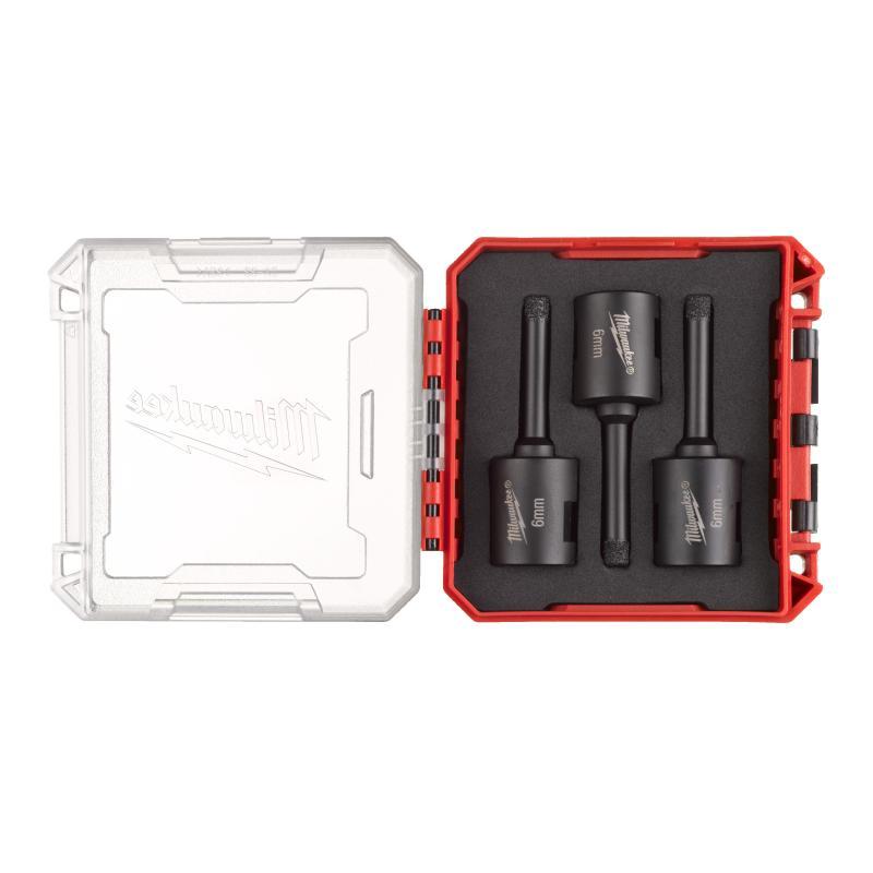 Punte Diamantate A Secco Diamond Max - Milwaukee — SET PUNTE DIAM. ATTAC. M14 3PZ - 6mm