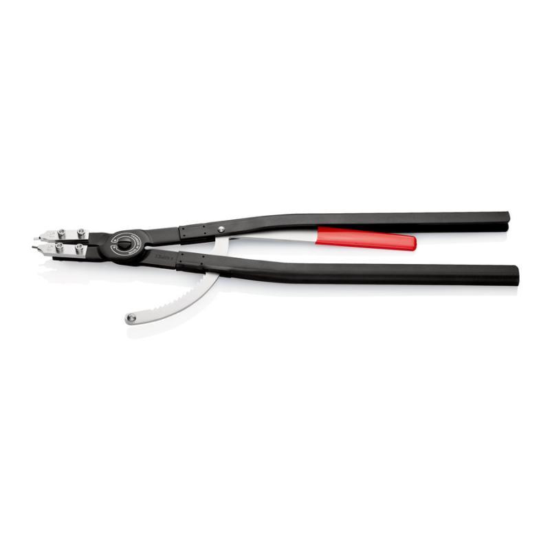 KNIPEX 44 10 J5 Pinza per anelli di sicurezza per anelli di sicurezza interni a fori nera, verniciata a polvere 570 mm