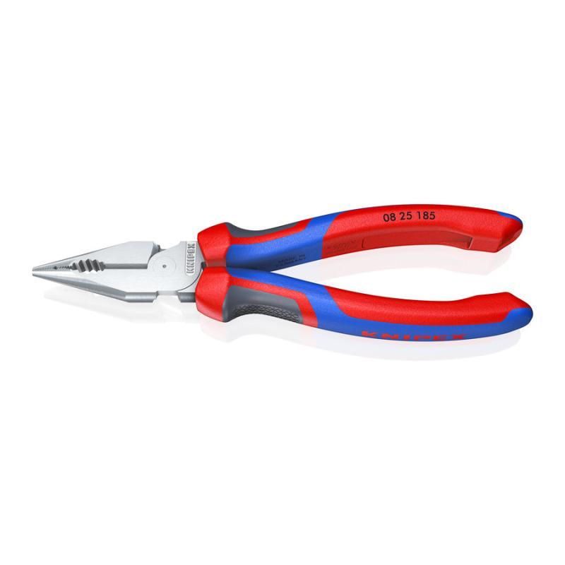 KNIPEX 08 25 185 SB Pinza universale con testa a punta con manici comfort cromata 185 mm in confezione Self-service