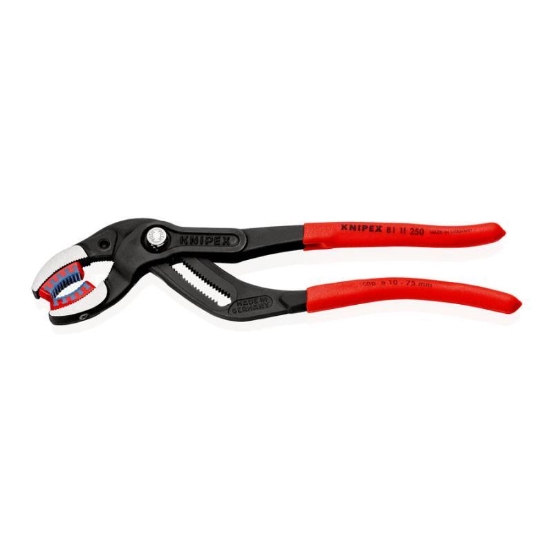 KNIPEX 81 11 250 SB Pinza per sifone e connettore rivestiti in resina sintetica antiscivolo atramentata nera 250 mm in confezione Self-service